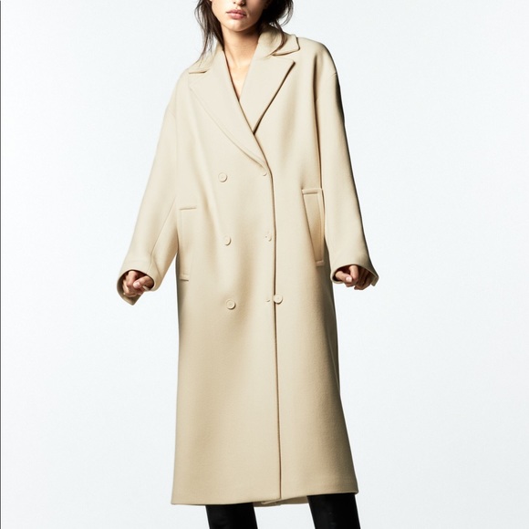 Zara Limited Edition Double-Breasted Italian Wool Blend Coat - Medium - Picture 8 of 16